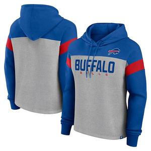 Толстовка с капюшоном Women's Fanatics Heather Gray/Royal Buffalo Bills Bold Play Call Fanatics Brands - White Label
