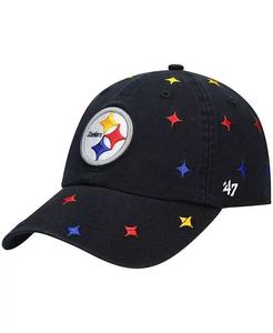 Женская черная регулируемая шляпа с разноцветными конфетти '47 Pittsburgh Steelers '47 Brand, черный