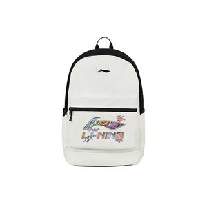 LINING Полиэстеровый рюкзак унисекс черно-белый с рисунком солнца, White Black-Sun Painted