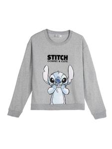 Lilo & Stitch Толстовка Disney Stitch - пуловер из французского трикотажа для женщин и мужчин, размер L, серый