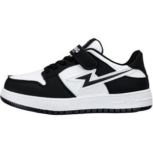 Нескользящие, износостойкие, дышащие низкие детские кроссовки для скейтбординга. BOBDOG, черный/белый