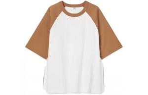 Футболка мужская оранжево-коричневая Uniqlo, оранжевый