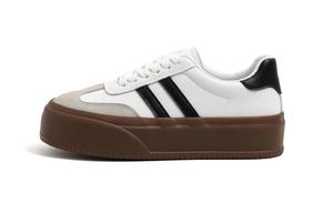 Кроссовки HUANQIU Skateboarding Shoes Women's Low-top, белый/черный