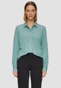Блузка на пуговицах s.Oliver BLACK LABEL, сине-зеленый