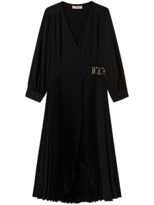 TWINSET креповое платье миди со складками, черный