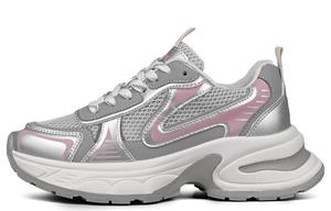 Кроссовки женские толстые низкие Wenpu, розовый