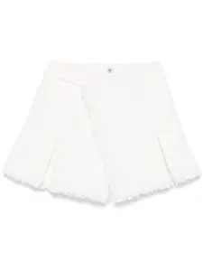 Твидовая юбка-шорты Sacai, белый