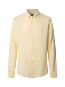 Hackett London Рубашка на пуговицах Regular fit в светло-желтом цвете
