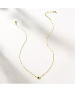 Ожерелье с цепочкой "Сглаз" с покрытием из 14-каратного золота, 16 дюймов + удлинитель 2 дюйма Uncommon James, gold