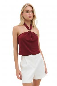 No Matter What Топ в вишневом красном