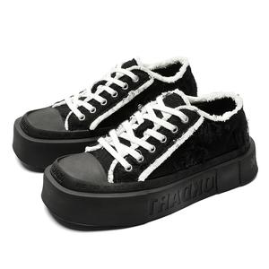 Низкие кроссовки для скейтбординга унисекс KUNGFUDEER, Black