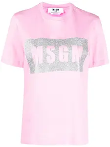Футболка с логотипом Msgm, розовый