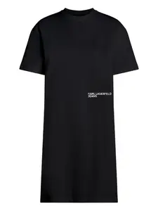 Платье миди с логотипом Karl Lagerfeld Jeans, черный