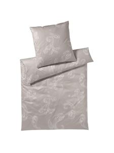 Постельное белье с узором пейсли в серо-коричневом цвете JOOP!, 155 x 220 + 80 x 80 см