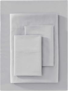 Vera Wang Комплект постельного белья, 4 предмета, размер King (198x203 см), сатин 1000 нитей, глубокие карманы, синий