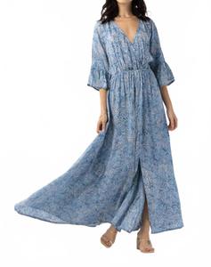Платье макси Surry из ткани Batik Dreams Chambray Tiare Hawaii, Batik Dreams Chambray
