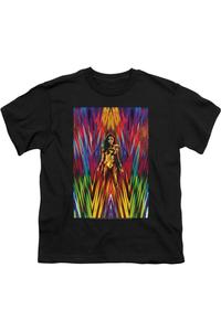 Футболка с коротким рукавом для детей с постером "Чудо-женщина 1984" WW84 Gildan, черный