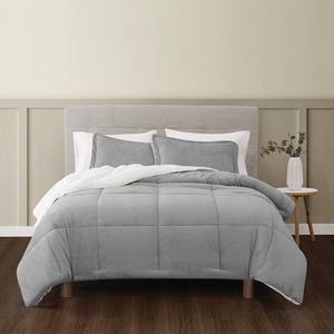 Комплект одеял из 3 предметов из искусственного меха «Поистине мягкая корзина» с накладками Truly Soft, серый