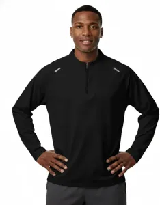 Мужская футболка с длинным рукавом Half Zip, дышащая, с отражающими полосками SOQSOQ