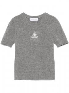 Футболка с вышитым логотипом Marine Serre, серый