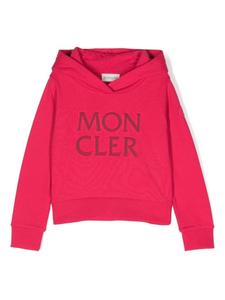 Moncler Enfant худи с тисненым логотипом, розовый
