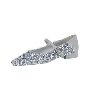 Повседневные туфли женские BIGTREE, серебристые + Сумка для покупок