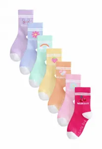 Носки пастельных радужных цветов с названиями дней недели Little Bird, Multi