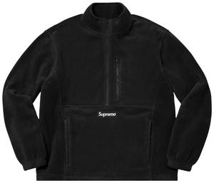 Пуловер Supreme Polartec с половинной молнией, черный