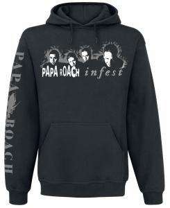 Толстовка с капюшоном Papa Roach Infest Photo, черный