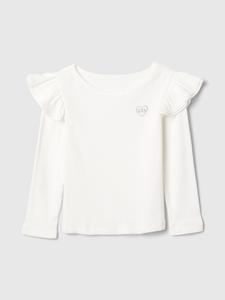 Топ с рюшами Gap, белый