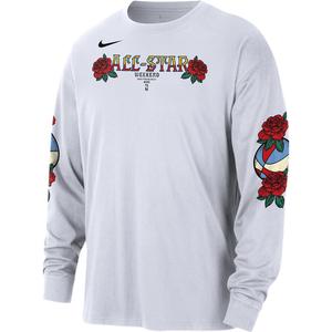 Футболка мужская с длинным рукавом nba max90 для уик-энда всех звезд 2025 Nike, белый