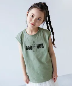 Майка без рукавов с крупным силуэтом от Devil Lab. Размер 25 Devirock, цвет 002-Logo 1-Cream Green