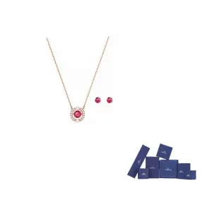 Swarovski Ожерелье с розовым золотым покрытием для женщин красное