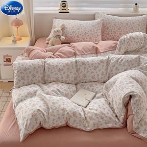 Disney Комплект постельного белья 4 предмета, пододеяльник 220x240 см, цвет Pengjia Ren, ультрамягкая ткань