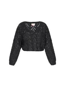 Женский свитер черного цвета IZIA