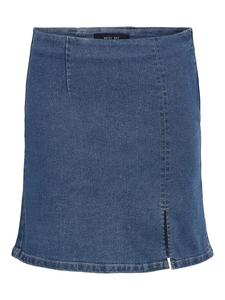 Noisy may Мини-юбка из джинсовой ткани среднего синего цвета