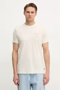 Хлопковая футболка Guess, бежевый