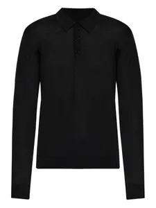 Рубашка-поло с длинными рукавами GIORGIO ARMANI, синий