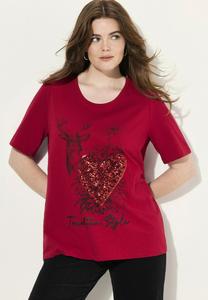 Футболка с принтом Ulla Popken, красный