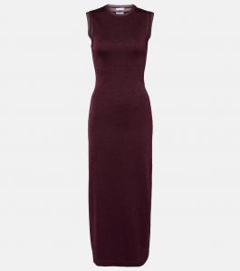 Длинное платье с люрексом Ferragamo, Oxblood Lurex