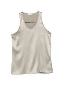 Шелковая блуза с круглым вырезом Brunello Cucinelli, серый