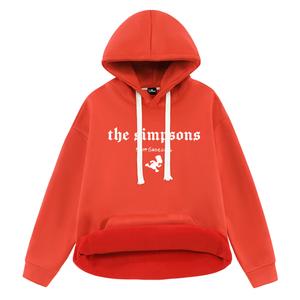 Свитшот для осени и зимы унисекс The Simpsons, оранжевый красный