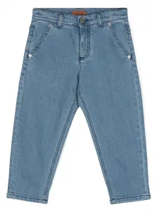 Зауженные джинсы с узором зигзаг Missoni Kids, синий