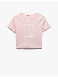 Футболка SS розового цвета KOTON