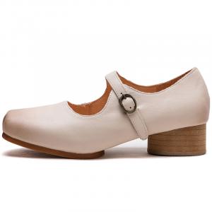 Jay Женские туфли Мэри Джейн с массивным каблуком абрикос, цвет Apricot