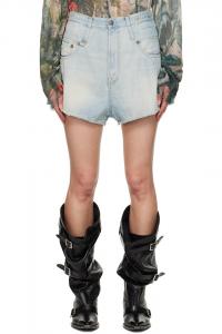 Прямые шорты с двойной петлей Venti из денима R13, синий