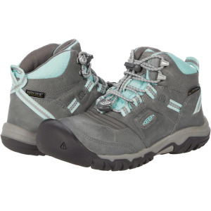 Ботинки KEEN Kids Ridge Flex Mid WP, цвет Grey/Blue Tint