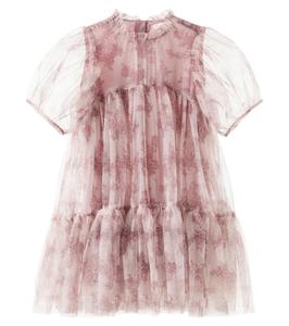 Платье из тюля Paola с узором toile de jouy C'era Una Volta, Pink Toile De Jouy