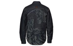 Рубашка мужская индиго Evisu, индиго