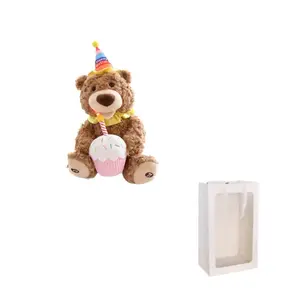 Плюшевая кукла творческий торт на день рождения мишка 37см высота Beerus